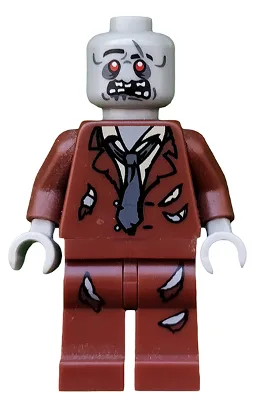 Zombie, rotbrauner Anzug