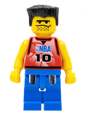 NBA-speler, nummer 10 met blauwe benen