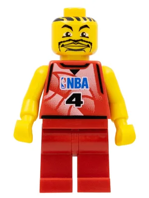 NBA-Spieler, Nummer 4 mit roten, nicht federnden Beinen