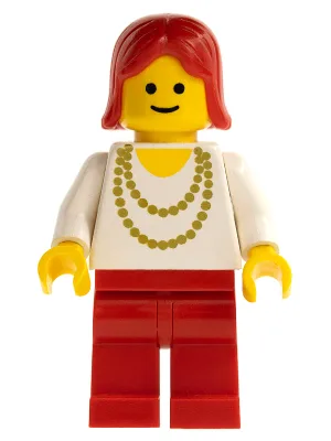 Collier en or - Jambes rouges, cheveux roux (femme)