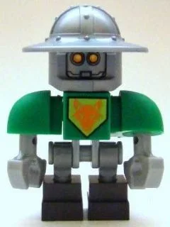 Aaron Bot - Green Shoulders, Flat Silver Helmet