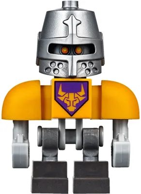 Axl Bot - Bright Light Orange Shoulders, Flat Silver Helmet