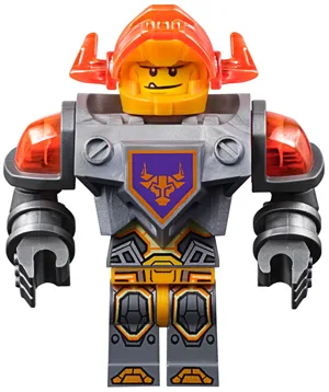 Axl - Trans-Neon Orange Visor, Flat Silver Torso
