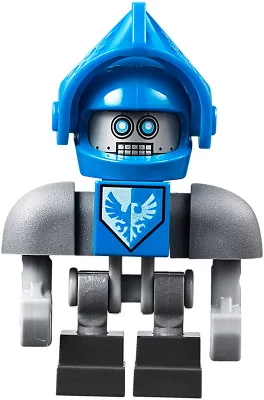 Clay Bot - Dark Bluish Gray Shoulders, Blue Visor