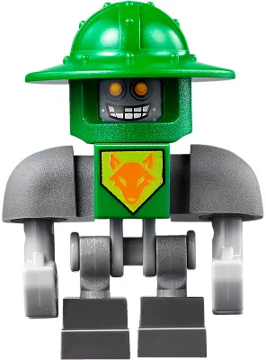 Aaron Bot - Dark Bluish Gray Shoulders, Green Helmet