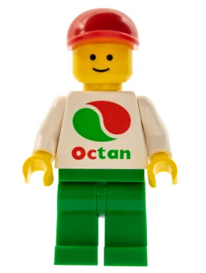 Octan – Weißes Logo, grüne Beine, rote Kappe, kurzer Schirm (Neuauflage)