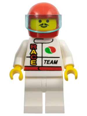 Octan - Race Team, Witte Benen, Rode Helm, Trans-Light Blue Vizier