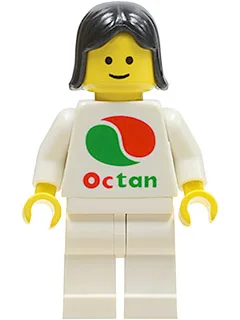 Octan - Logo blanc, jambes blanches, cheveux noirs (femme)