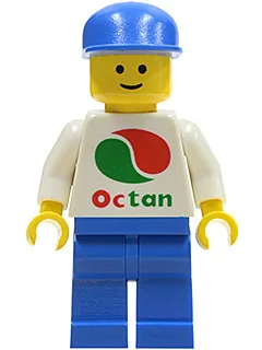 Octan - Wit logo, blauwe poten, blauwe pet