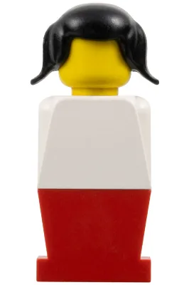 LEGOLAND - White Torso, Red Legs, Black Pigtails Hair
