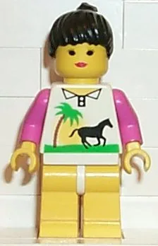 Cheval et palmier - Jambes jaunes, queue de cheval noire