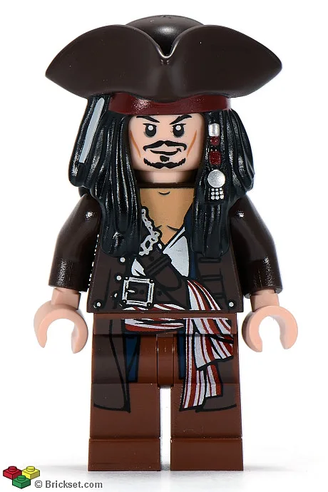 Captain Jack Sparrow - Dark Brown Jacket, Tricorne