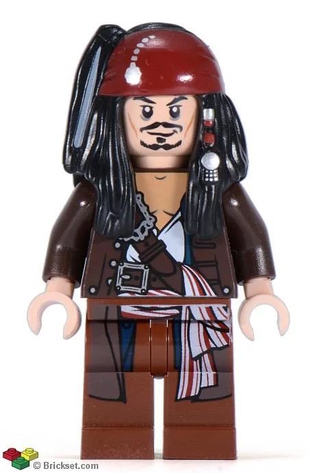 Captain Jack Sparrow - Dark Brown Jacket, Bandana