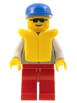 Küstenwache 1 – Rote Beine, blaue Mütze, Sonnenbrille, Rettungsweste