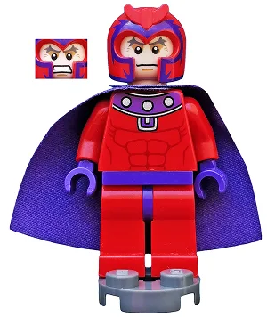 Magneto - Rode outfit, stoffen cape