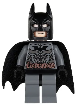 Batman - Costume gris foncé bleuâtre avec ceinture en cuivre