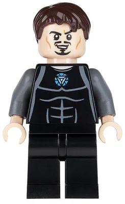 Tony Stark - Schwarzer und dunkelblaugrauer Jumpsuit