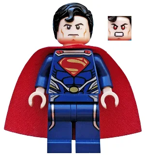 Superman - Donkerblauw pak, cape van gesteven stof