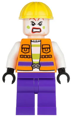 Joker's Goon - Construction Outfit, Orange Jacket, Yellow Helmet, Purple Legs