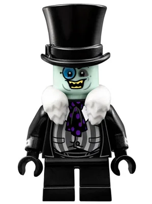 The Penguin - White Fur Collar, Black Suit, Smile