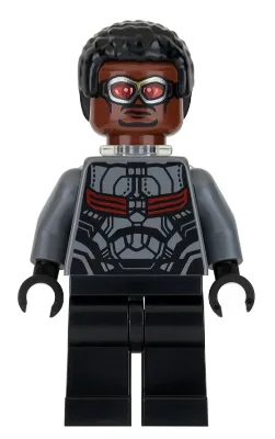 Falcon - Dark Bluish Gray and Black Suit, Plain Legs
