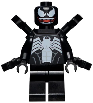 Venom - White Teeth Parted, 4 Back Appendages Small with Clips