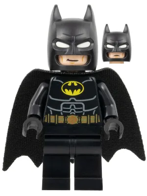 Batman - Black Suit, Gold Belt, Cowl with White Eyes, Smirk / Goggles and Frown