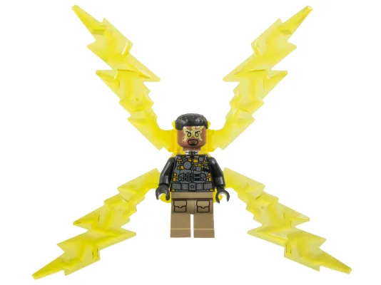 Electro - Black and Dark Tan Outfit, Medium Brown Head, Large Electricity Wings