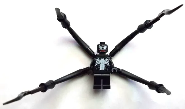 Venom - White Teeth Parted, 4 Back Appendages Large