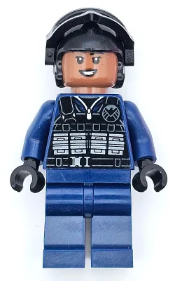 SHIELD Agent - Female, Tactical Vest, Black Goggles, Medium Brown Head