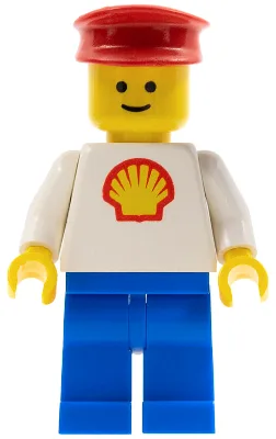 Shell - Klassiek - Blauwe poten, rode hoed