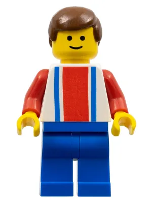 Voetballer - Rood, wit en blauw team met nummer 10 op de rug.