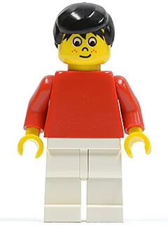 Voetballer Rood/Wit Team Speler 5