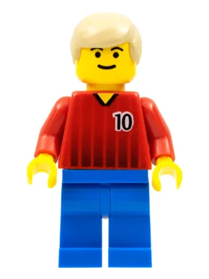 Fußballspieler – Rot-Blaues Team mit der Nummer 10
