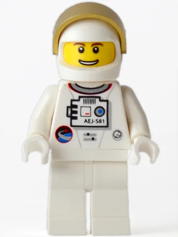 Shuttle-Astronaut – männlich, schmales Grinsen mit Zähnen