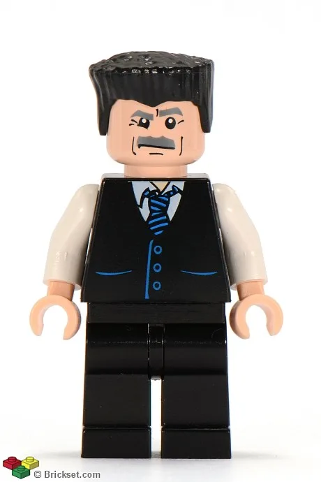 J. Jonah Jameson – Weste mit gestreifter Krawatte, Flattop-Frisur