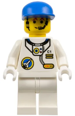 Ruimtehaven - Astronaut C1, witte benen, blauwe pet