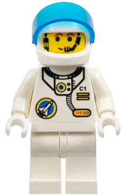 Port spatial - Astronaute C1, jambes blanches, casque blanc, visière
