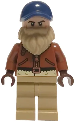 Häuptling Jim Hopper – Rotbrauner Mantel, dunkelblaue Mütze, dunkelbrauner Bart