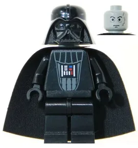 Darth Vader - Lichtgrijze kop, donkergrijze torso met zilverkleurig borstpaneel