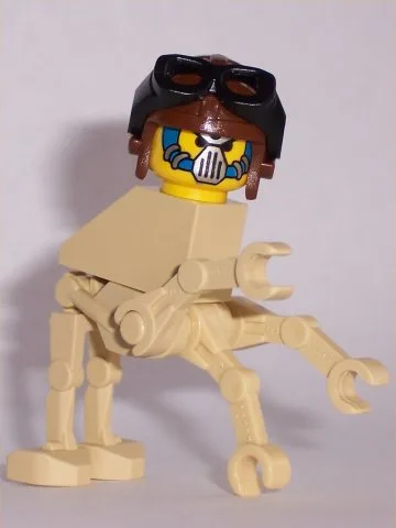 Aldar Beedo - Fliegerhelm, Visier, Schutzbrille, gelber Kopf