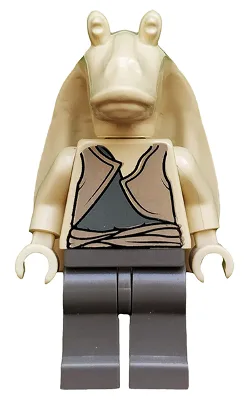 Jar Jar Binks – Hellbrauner Oberkörper, einfarbig hellbrauner Kopf, dunkelgraue Beine