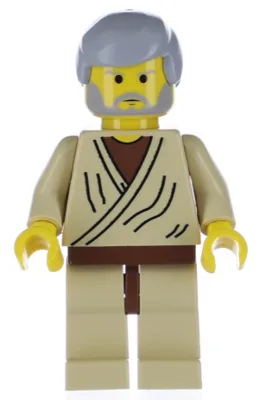 Obi-Wan Kenobi - Vieil homme, cheveux blonds, cheveux gris clair bleutés