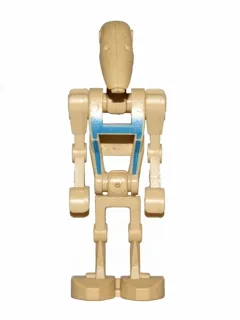 Kampfdroidenpilot – hellbrauner Torso mit blauem Abzeichen, angewinkelte Arme