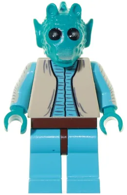 Greedo - Gilet beige, jambes bleu ciel