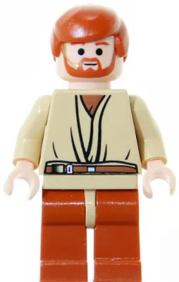 Obi-Wan Kenobi - Nougat clair, cheveux et jambes orange foncé, casque doré