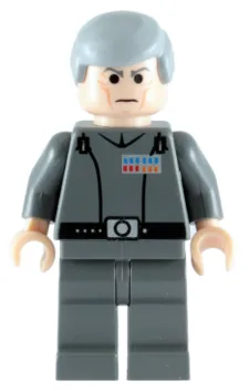 Grand Moff Wilhuff Tarkin - Dark Bluish Gray Uniform, Smooth Hair
