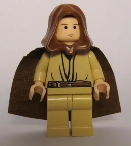 Obi-Wan Kenobi - Jong, licht nougatkleurig, bruine capuchon en cape, lichtbruine benen