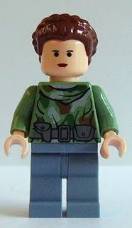 Princesse Leia - Tenue d'Endor, camouflage vert sable, jambes bleu sable