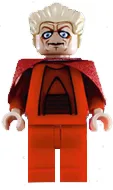 Kanselier Palpatine - Rode outfit, donkerrode schouderstukken, grote ogen